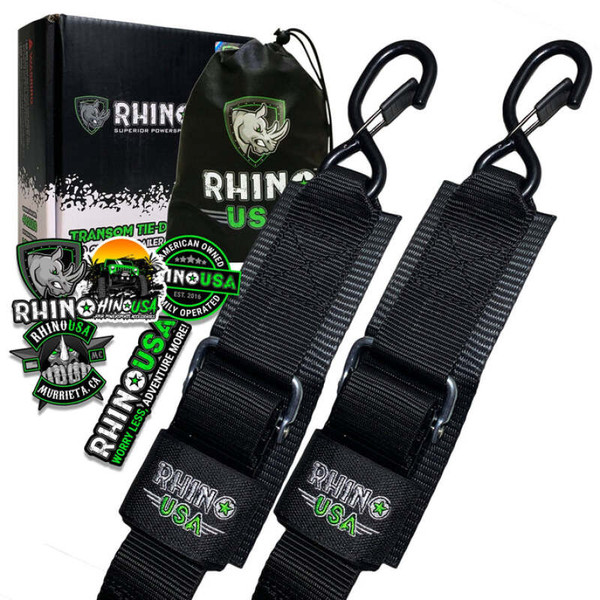 Rhino USA Transom Straps For Boat Trailer (Pair)