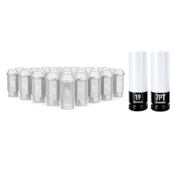 Mishimoto Lug Nuts, Silver | Locking M12x1.5 27pc | MMLG-15-27LSL
