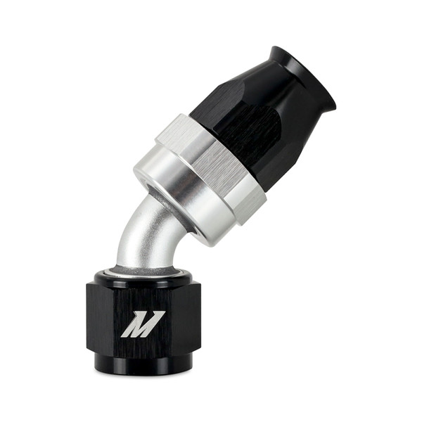 Mishimoto Fitting / Clamp, Black | PTFE -8AN 45 Degree | MMFT-SW-08P-45