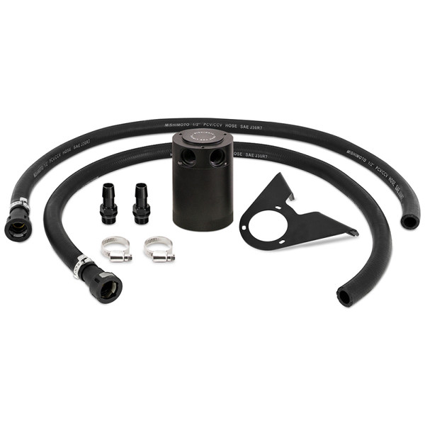 Mishimoto Catch Can / Oil Separator, Black | 2021-2026 Ford Bronco 2.3L Baffled Oil - PCV Side | MMBCC-BR23-21P