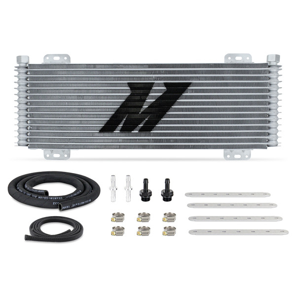 Mishimoto Transmission Cooler, Silver | 13-Row Stacked Plate | MMTC-SP-13SL
