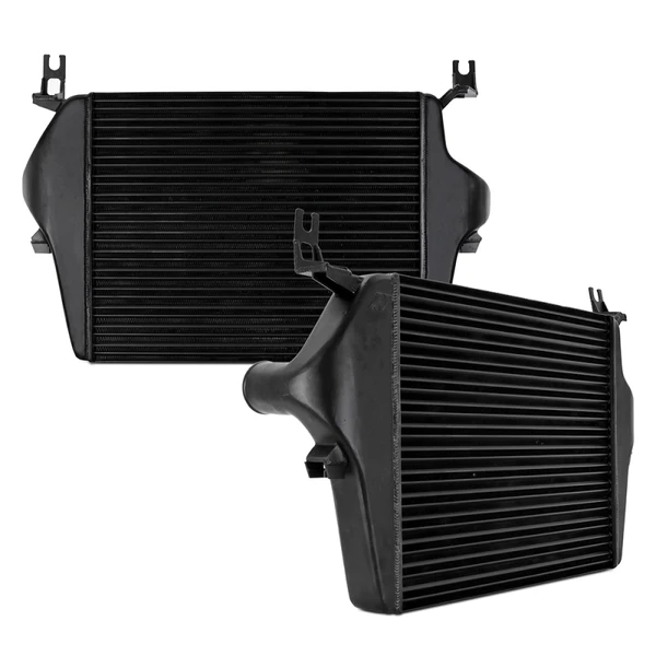 Mishimoto Intercooler, Black | 2003-2007 Ford 6.0L Powerstroke TnF Pipe | MMINT-F2D-03TBK