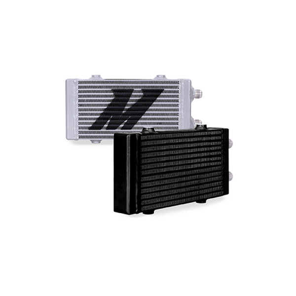 Mishimoto Oil Cooler, Black | Universal Small Bar and Plate Dual Pass | MMOC-DP-SBK