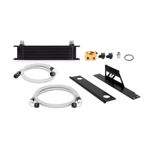 Mishimoto Oil Cooler, Black | 2002-2005 Subaru WRX/STi Thermostatic | MMOC-WRX-01TBK