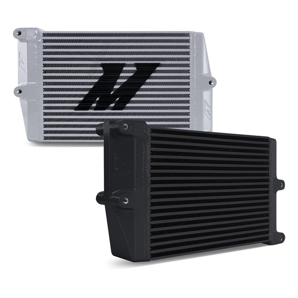 Mishimoto Oil Cooler, Silver | Heavy-Duty - 10in. Opposite-Side Outlets | MMOC-OO-10SL