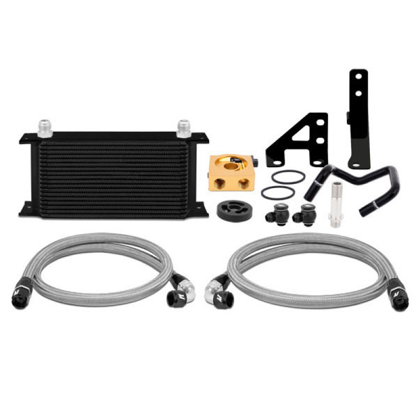 Mishimoto Oil Cooler, Black | 2015-2021 Subaru WRX Thermostatic | MMOC-WRX-15TBK