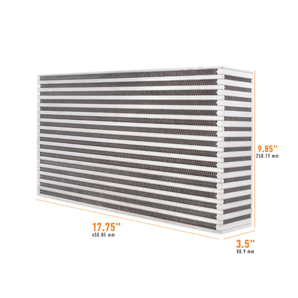 Mishimoto Intercooler | Universal Air-to-Air Core - 17.75in / 9.85in / 3.5in | MMUIC-17