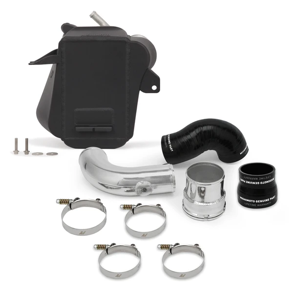 Mishimoto Intercooler, Micro-Wrinkle Black | 2017-2026 Ford 6.7L Powerstroke Air-To-Water | MMINT-F2D-17BK