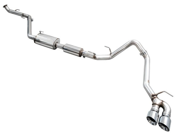 AWE Exhaust for 2024-2025 4th Gen Toyota Tacoma Dual Chrome Silver Tips