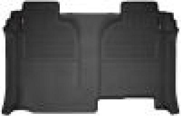 Husky Liners Floor Liners, Black for 2019-2023 GMC Sierra 1500 CC / 2020-2023 Sierra 2500/3500 HD CC w/o Store Box 2nd Row Seating - Part #52051