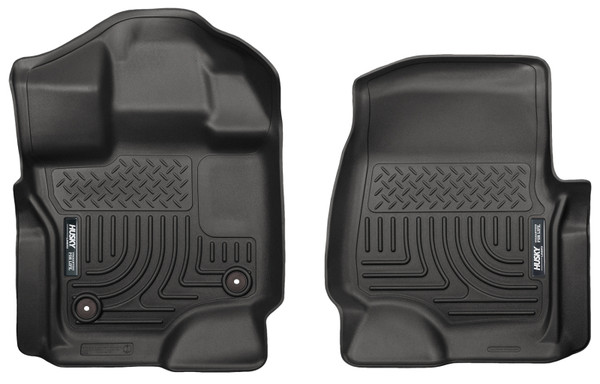 Husky Liners WeatherBeater Front Floor Liners, Black for 2015-2023 Ford F-150 Super/Super Crew Cab - Part #18361