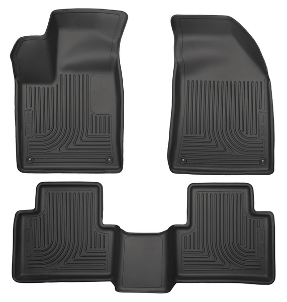 Husky Liners WeatherBeater Front and Second Seat Floor Liners, Black for 2015-2016 Chrysler 200 - Part #99071