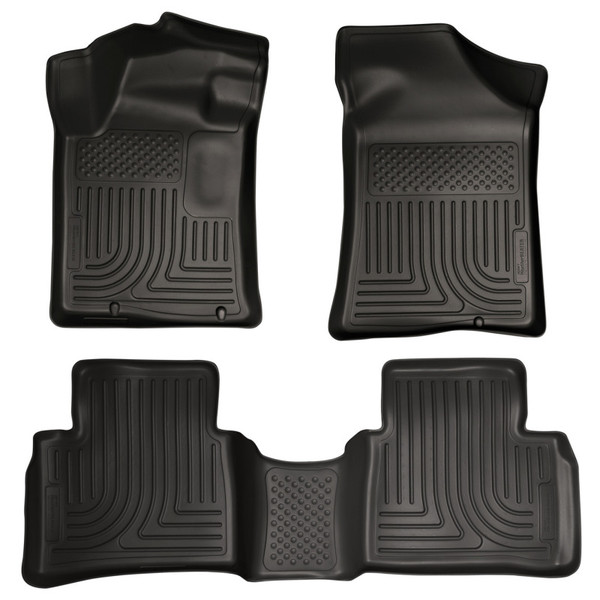 Husky Liners WeatherBeater Front & 2nd Row Seating Floor Liners, Black - Part #99641
