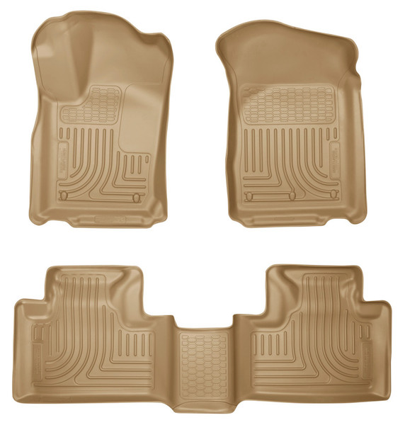 Husky Liners WeatherBeater Combo Floor Liners, Tan for 2011-2013 Dodge Durango / 2011-2013 Jeep Grand Cherokee - Part #99053