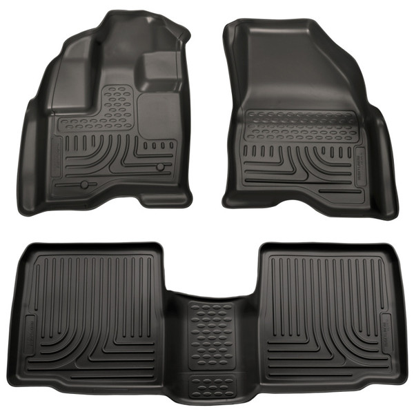 Husky Liners WeatherBeater Combo Floor Liners, Black for 2011-2012 Ford Explorer - Part #98761