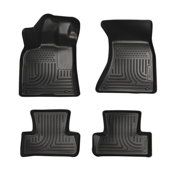 Husky Liners WeatherBeater Combo Floor Liners, Black for 2011-2012 Dodge Charger/Chrysler 300 - Part #98061