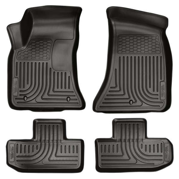 Husky Liners WeatherBeater Combo Floor Liners, Black for 2011-2012 Dodge Challenger - Part #98071