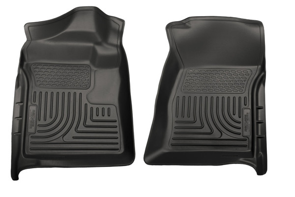 Husky Liners WeatherBeater Floor Liners, Black for 2007-2012 Chevrolet Silverado/GMC Sierra Regular Cab - Part #18221