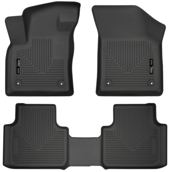 Husky Liners WeatherBeater Front & 2nd Row Seating Floor Liners, Black for 2018-2019 Volkswagen Atlas - Part #95661