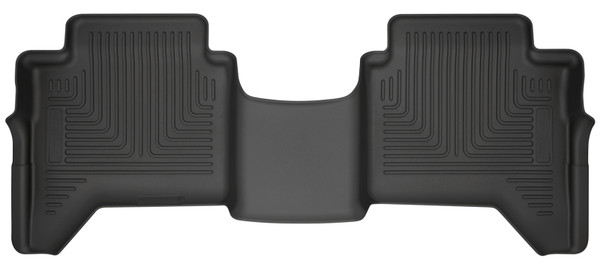 Husky Liners WeatherBeater 2nd Row Floor Liners, Black for 2019-2023 Ford Ranger SuperCrew - Part #14411
