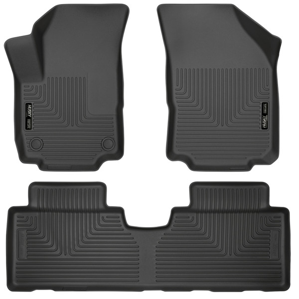 Husky Liners WeatherBeater Front & 2nd Row Seating Floor Liners, Black for 2018-2023 GMC Terrain - Part #95151