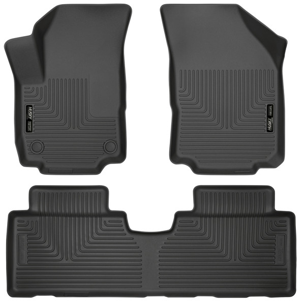 Husky Liners WeatherBeater Front & 2nd Row Seating Floor Liners, Black for 2018-2023 Chevrolet Equinox - Part #99131