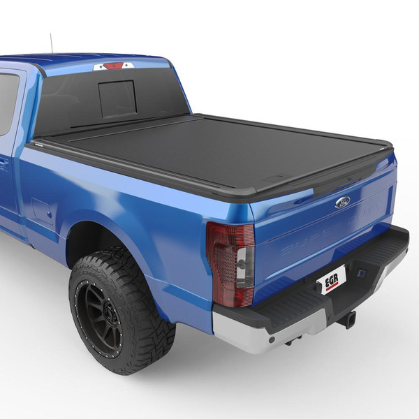EGR Retractable Tonneau Cover, Aluminum Slats - Manual - 2017-2026 Super Duty F-250 F-350 Short Bed 6'9" - RT040031ML