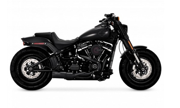 Vance & Hines HD Softail Fat Bob 2018-2022 Hi-Output 2-1 Black PCX Full System Exhaust product photo