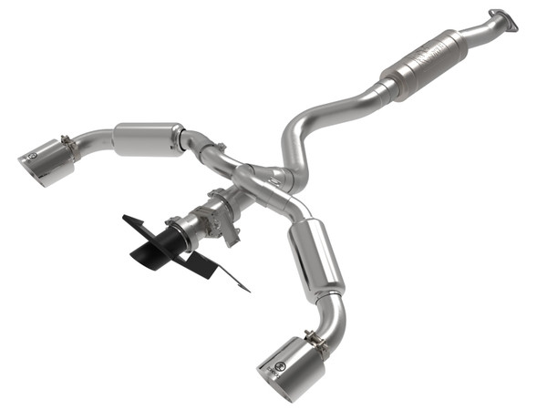 aFe 2023-2025 Toyota GR Corolla L3 1.6L (t) Gemini XV 3in to 2-1/2in Cat Back Exhaust w/ Polished Tips afe49-36067-P