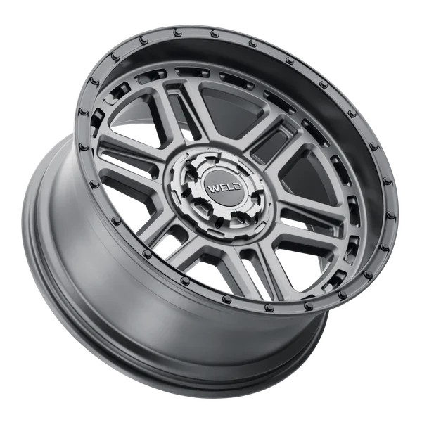 Weld Off-Road 22X12 Crux 5X127 / 5X139.7 | ET-44 | BS4.75 Satin Gunmetal / Satin Black 87.1 Wheel  | Wrangler JK JL | Gladiator JT | 1994-2019 Ram 1500 (Classic) | Jeep CJ | 1966-1996 Bronco | W22122057475