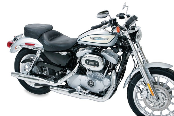 Mustang Motorcycle 2004-2021 Harley Sportster 4.5 Wide Touring Driver Backrest Black product photo