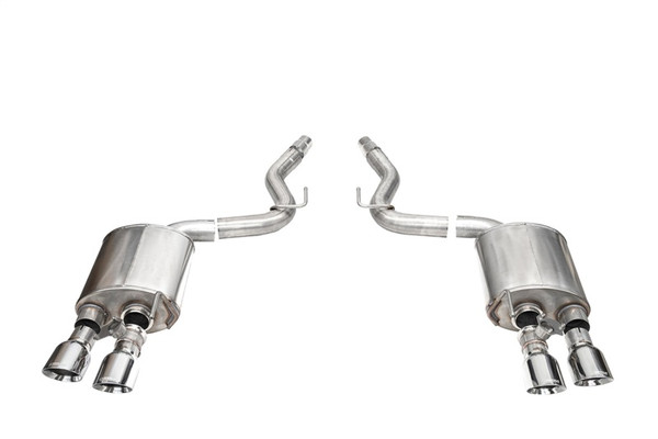 Corsa 2024-2025 Ford Mustang Dark Horse 5.0L 3in Dual Rear Exit Axle-Back w/Twin 4.5in Polish Slash Tips