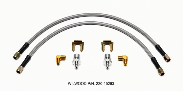 Wilwood Flexline Kit 18inch M10x1.50 IF 1/8-27 NPT 90 Degree - wil220-15263