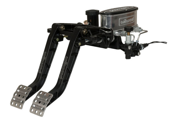 Wilwood Adjustable-Tandem Dual Pedal - Brake / Clutch - Fwd. Swing Mount - 6.25:1 - Black E-Coat - wil340-14360