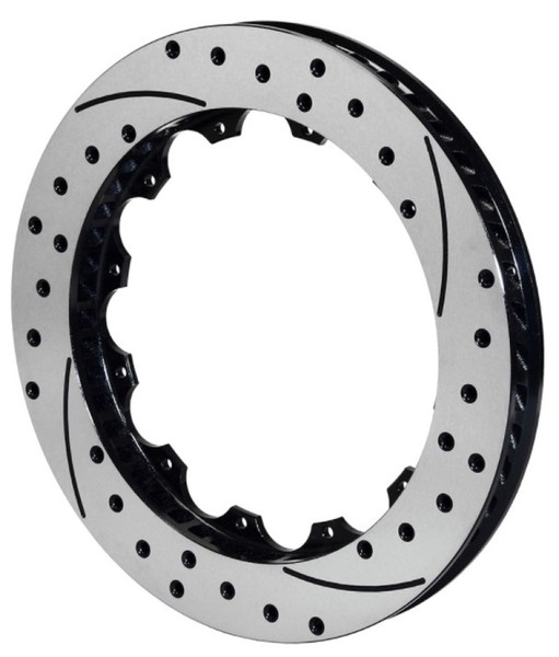 Wilwood Rotor-SV-SRP 72 Iron-LH-BLK-Drill 14.00 x 1.10 - 12 on 8.75in - wil160-8401-BK