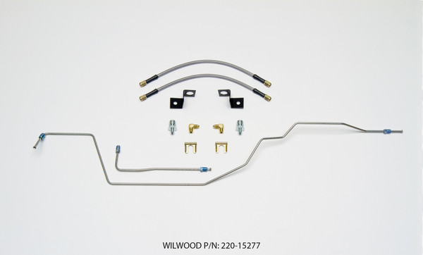 Wilwood Flexline Kit 14 inch -3 M10-1.0 IF 1/8 NPT 90 Deg w/tubing - wil220-15277