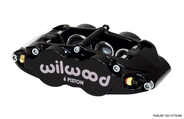 Wilwood Caliper-Narrow Superlite 6R-LH - Black 1.62/1.12/1.12in Pistons 1.25in Disc - wil120-11779-BK