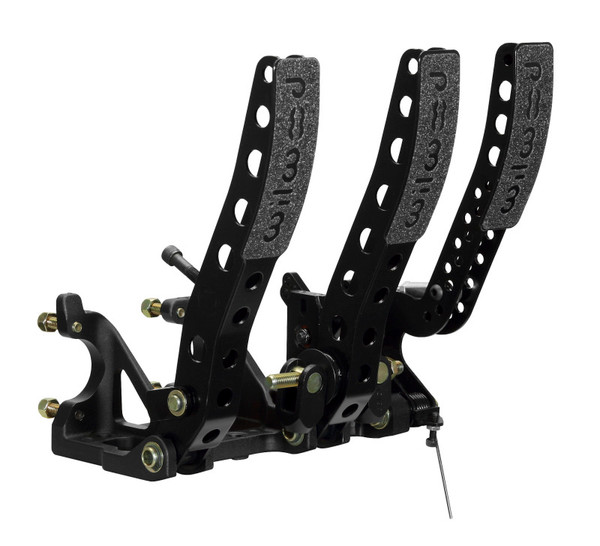 Wilwood Pedal Assembly Floor Mount-Brake Clutch & Throttle w/ Throttle Linkage - wil340-12411