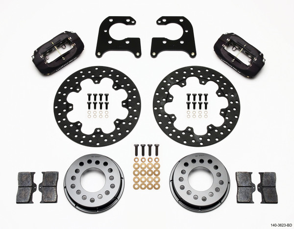 Wilwood Forged Dynalite Rear Drag Kit Drilled Rotor Big Ford 2.50in Offset - wil140-3623-BD