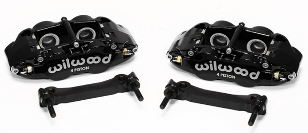 Wilwood Narrow Superlite 4R Rear Caliper & Bracket Kit - Black 97-13 C5/C6 Corvette w/ OEM Rotors - wil140-14026