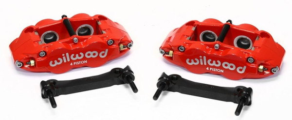Wilwood Narrow Superlite 4R Rear Caliper & Bracket Kit - Red 97-13 C5/C6 Corvette w/ OEM Rotors - wil140-14026-R