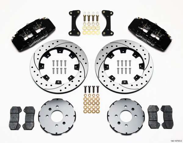 Wilwood Dynapro 6 Front Hat Kit 12.19in Drilled 94-01 Honda/Acura w/262mm Disc - wil140-10735-D
