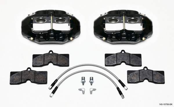 Wilwood D8-4 Front Caliper Kit Black Corvette C2 / C3 65-82 - wil140-10789-BK