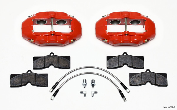 Wilwood D8-4 Front Caliper Kit Red Corvette C2 / C3 65-82 - wil140-10789-R