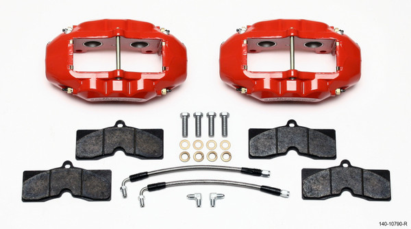 Wilwood D8-4 Rear Caliper Kit Red Corvette C2 / C3 65-82 - wil140-10790-R