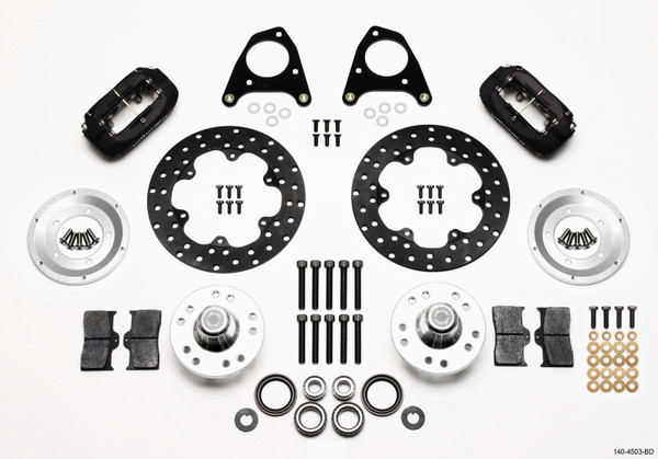 Wilwood Forged Dynalite Front Drag Kit Drilled Rotor 87-93 Mustang 84-86 SVO 5 Lug - wil140-4503-BD