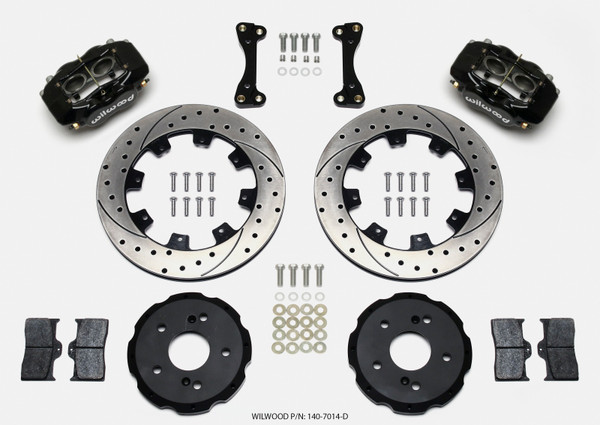 Wilwood Forged Dynalite Front Hat Kit 12.19in Drilled 02-06 Acura RSX-5 Lug - wil140-7014-D