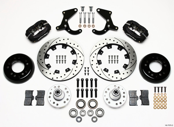 Wilwood Forged Dynalite Front Kit 12.19in Drilled 55-57 Chevy - wil140-7676-D