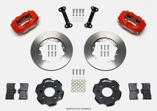 Wilwood Forged Dynalite Front Hat Kit 11.00in Red Integra/Civic w/Fac.240mm Rtr - wil140-8695-R
