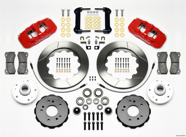 Wilwood AERO6 Front Truck Kit 14.25in Red 97-03 Ford F150 - wil140-12824-R